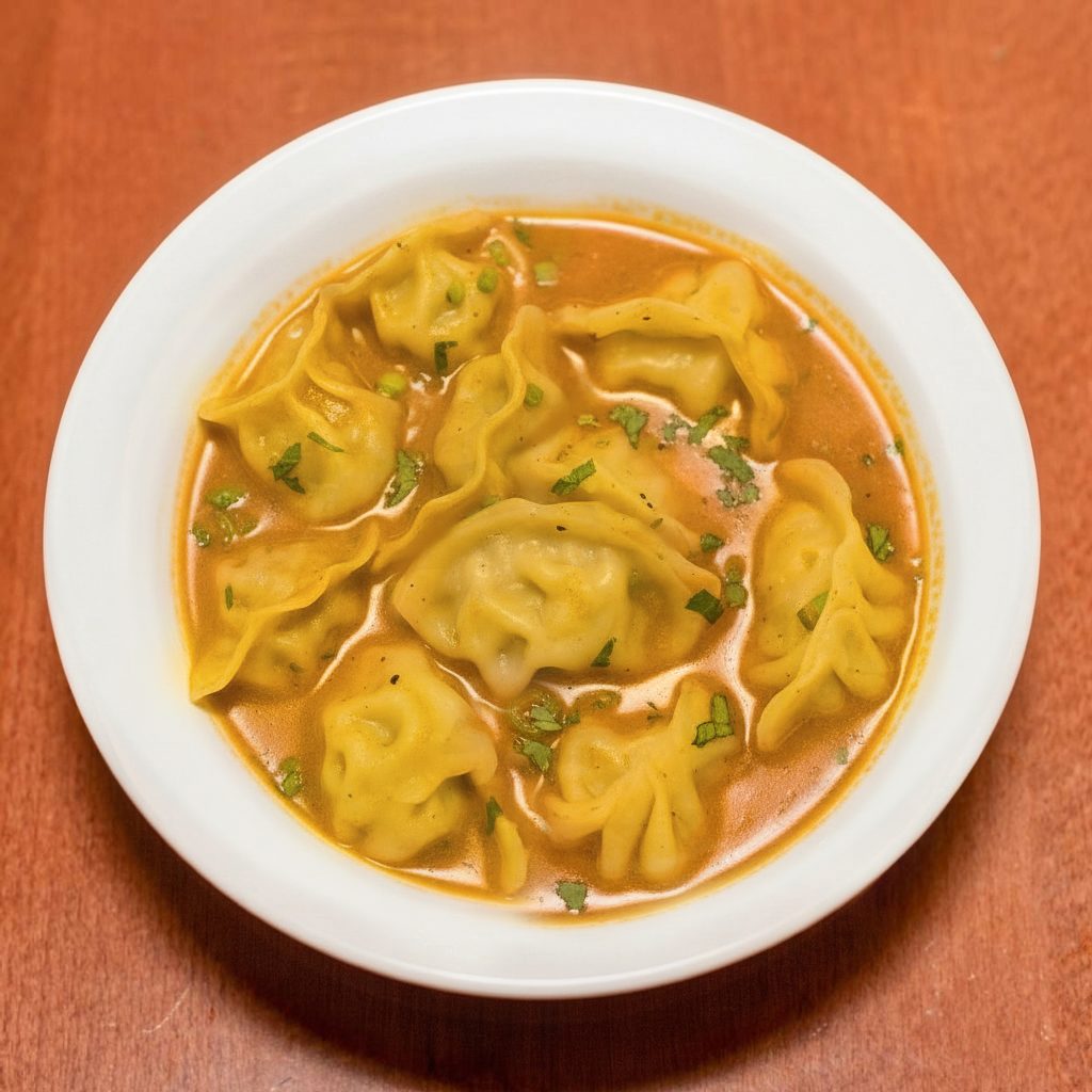 Chicken (Jhol) Momos.